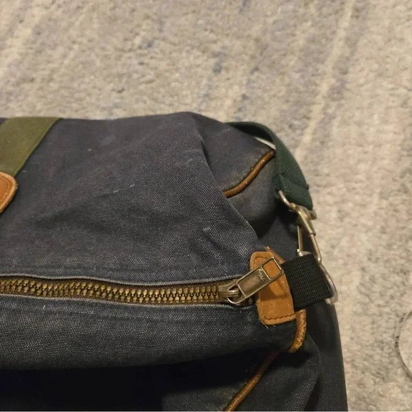 Vintage L.L. Bean Duffle Bag Canvas w/ Leather Sz XL - USA Made